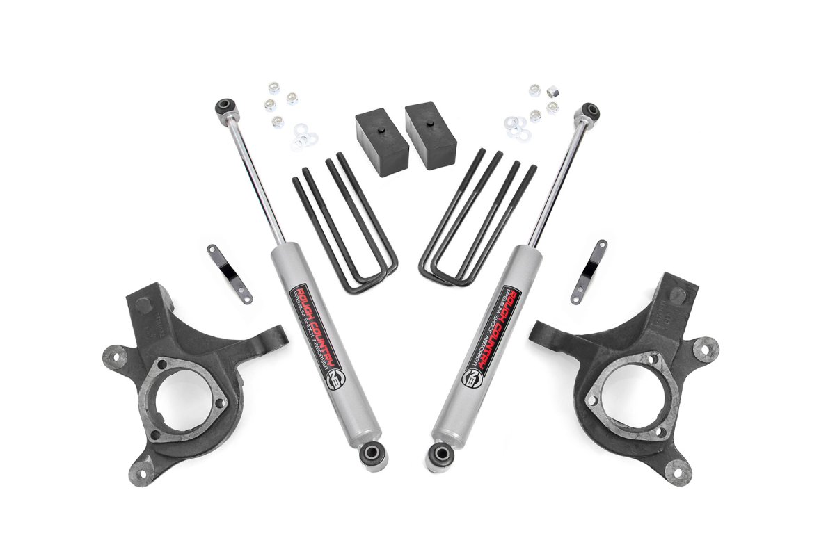 GMC Sierra 1500 Suspension Lift Kit - Rough Country - 3 Inch Lift Kit | Lift Knuckle - '07-'13